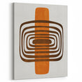 Retro Geometric Brown & Orange Print – Modern Abstract Wall Art