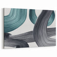 Minimalist Wall Decor - Teal and Black Abstract Art Print