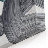 Minimalist Wall Decor - Teal and Black Abstract Art Print