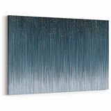 Large Modern Art Piece - Dark Blue & Gold Abstract Print