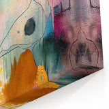 Modern Abstract Wall Art - Peach and Gold Watercolor Print