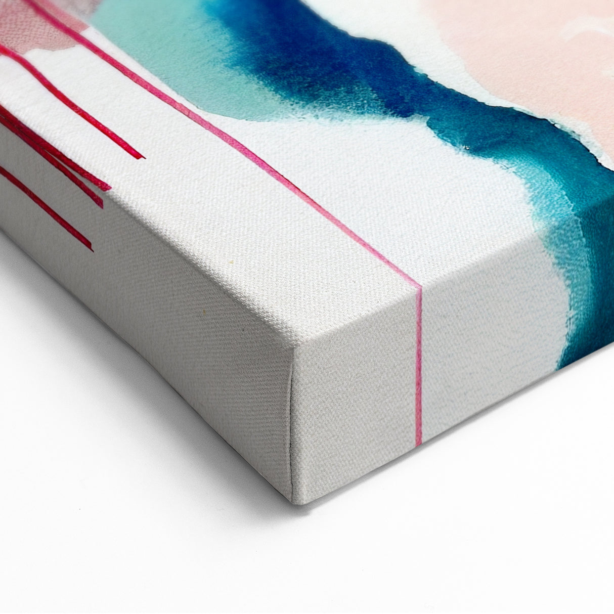 Modern Abstract Wall Art - Peach and Gold Watercolor Print