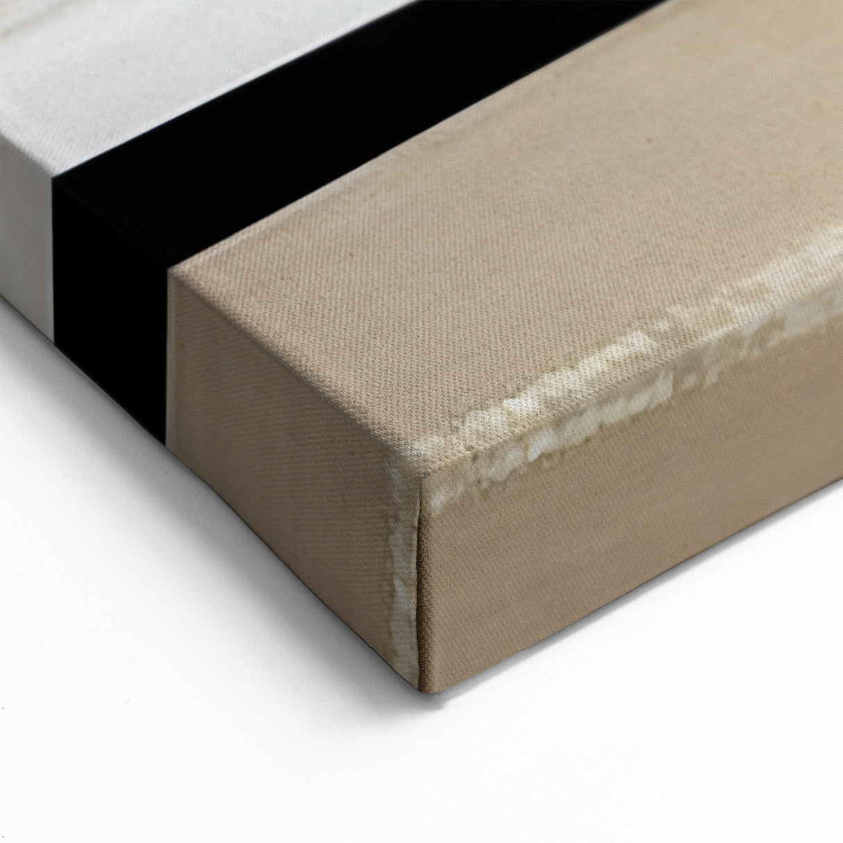 Minimalist Wall Decor - Black and Beige Abstract Art