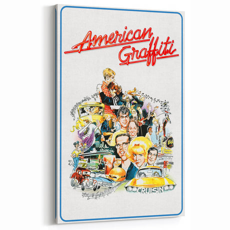 1970s Vintage Movie Poster American Graffiti Retro Film Art