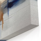 Contemporary Canvas Print - Navy Blue and Beige Abstract Art
