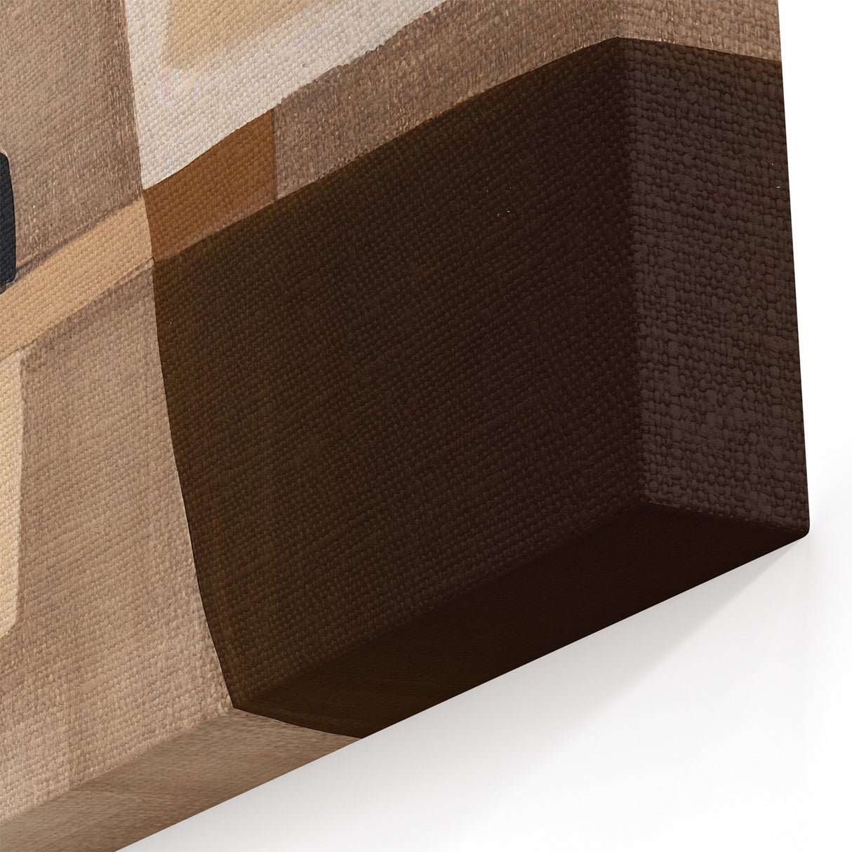 Modern Abstract Wall Art - Brown and Beige Geometric Print