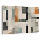 Geometric Abstract Painting - Black and Gray Modern Art