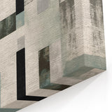 Geometric Abstract Painting - Black and Gray Modern Art