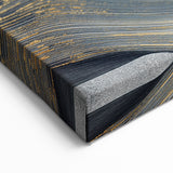 Large Modern Art Piece - Gray Blue and Gold Abstract Print