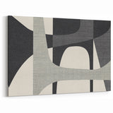 Minimalist Wall Decor - Black and Gray Geometric Print