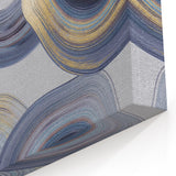 Modern Art Prints - Gray Blue and Gold Abstract Wall Decor