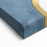 Contemporary Canvas Prints - Blue & Gold Modern Abstract Art