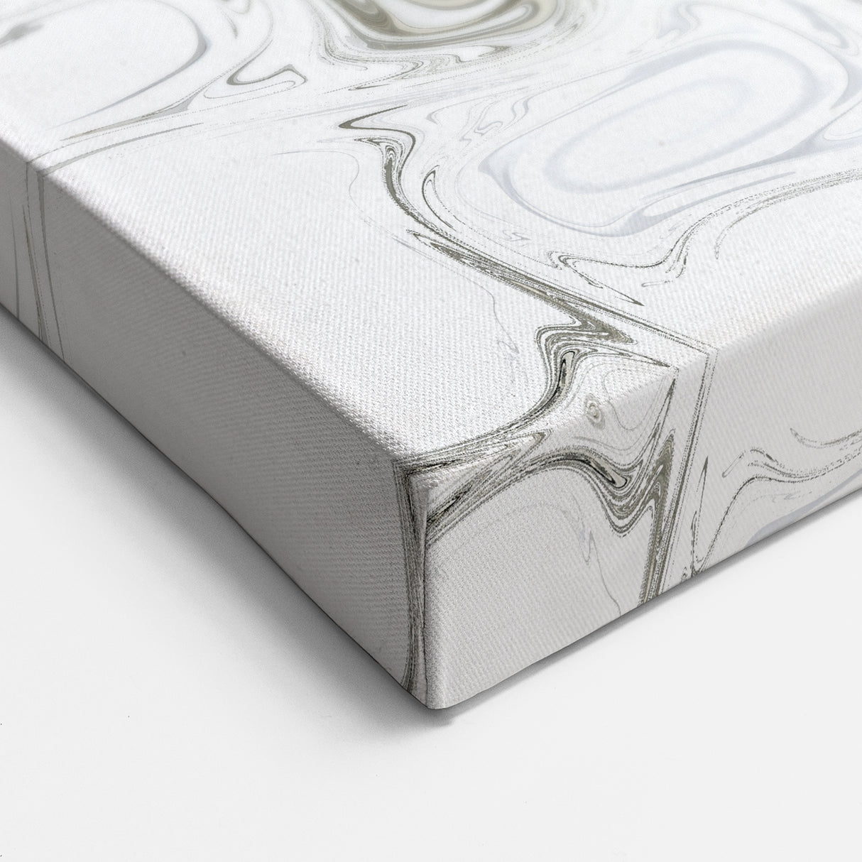 Minimalist Wall Décor - Black, White & Silver Abstract Print