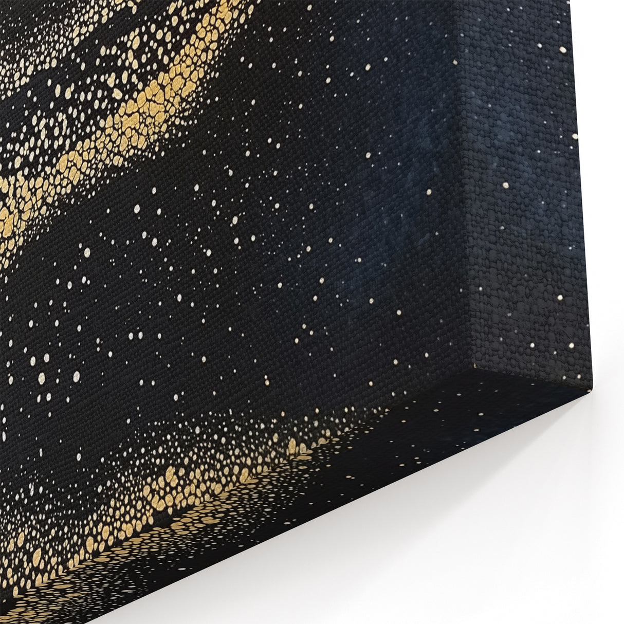 Minimalist Wall Décor - Gold & Navy Blue Abstract Canvas Print