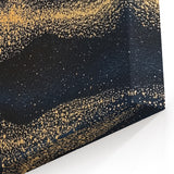 Modern Art Prints - Celestial Gold & Navy Blue Abstract Canvas