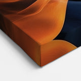 Large Abstract Paintings - Fiery Orange & Blue Modern Wall Art