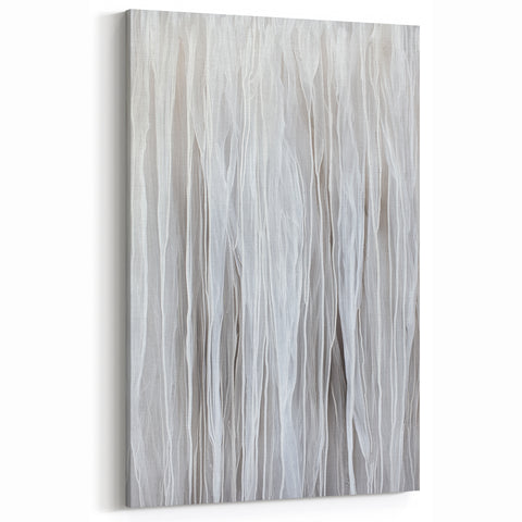 Contemporary Canvas Prints - Soft White & Gray Abstract Art