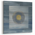 Modern Abstract Wall Art - Blue & Gold Geometric Canvas Print