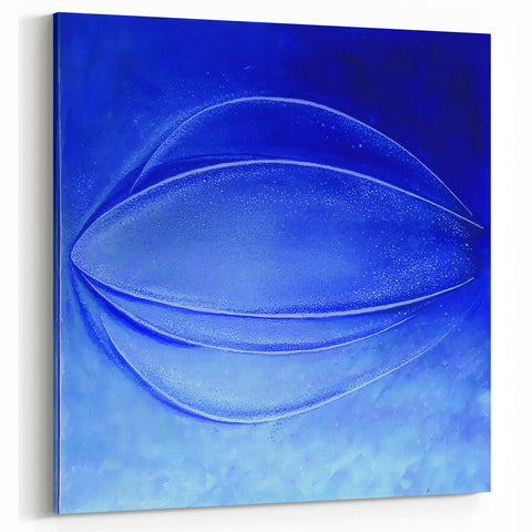 Contemporary Canvas Prints - Bold Blue Abstract Minimalist Art