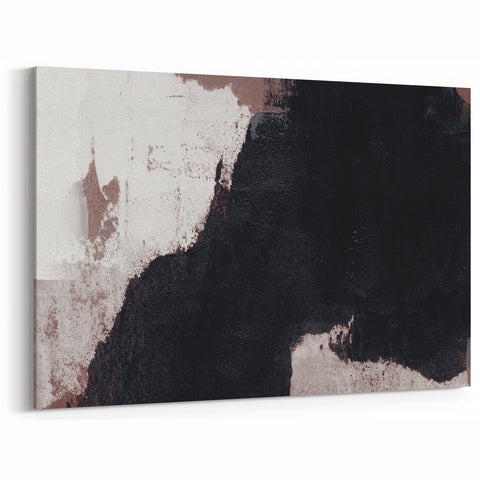 Earthen Harmony Abstracts - Bold Black & Brown Abstract Wall Art