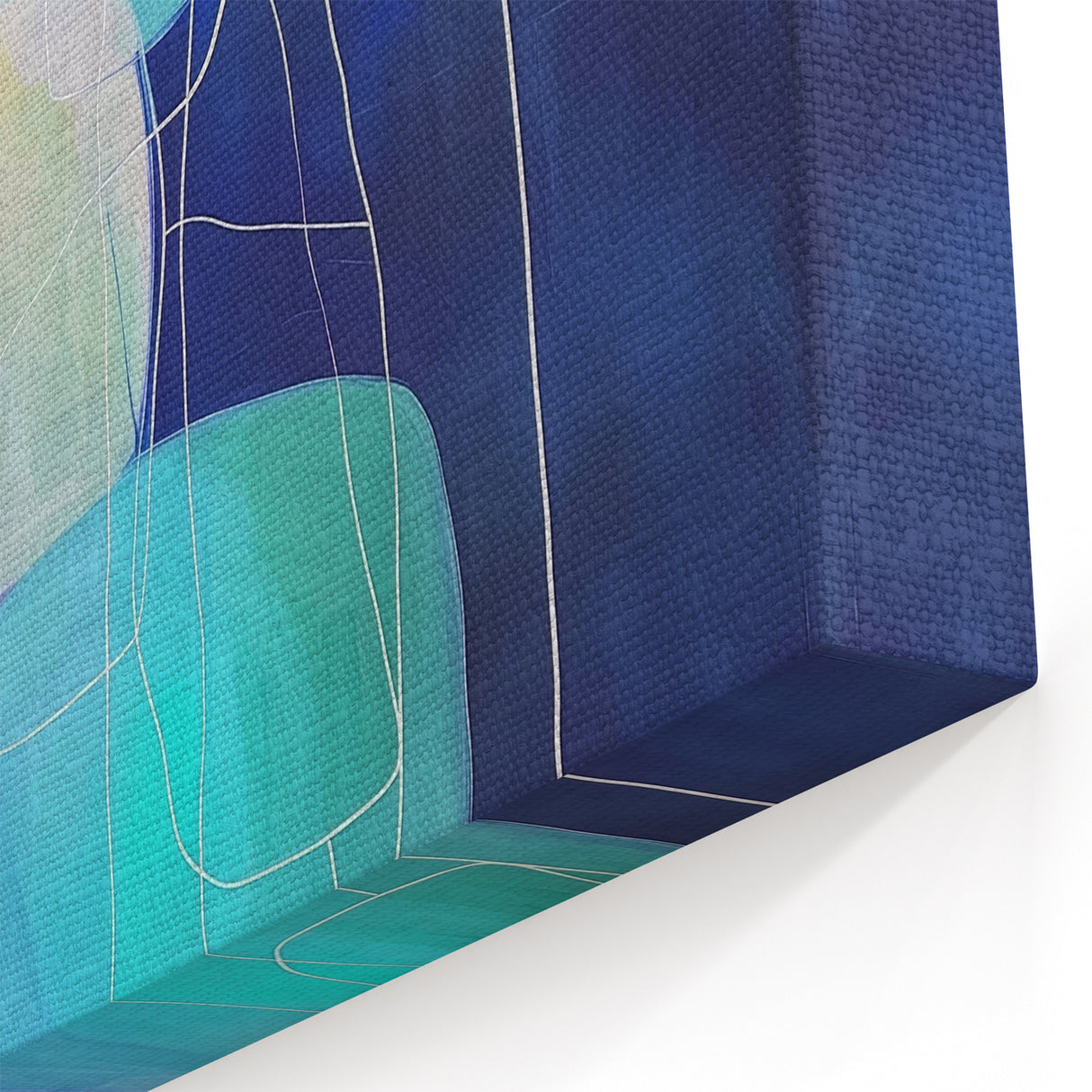 Minimalist Wall Décor - Teal & Purple Geometric Abstract Print