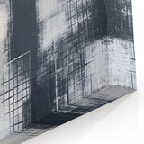 Modern Abstract Wall Art - Black & White Geometric Canvas Print