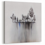 Modern Monochrome Zen Garden Wall Art – Tranquil Nature Print