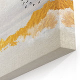 Elegant Zen Garden Wall Art – Golden Mountains & Birds