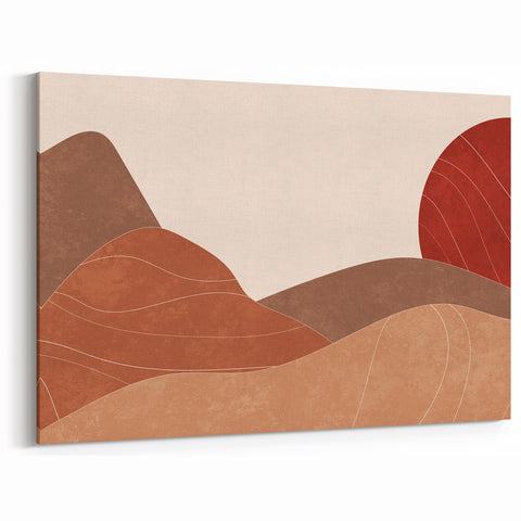 Peaceful Scenery Framed Art – Abstract Desert Sunset