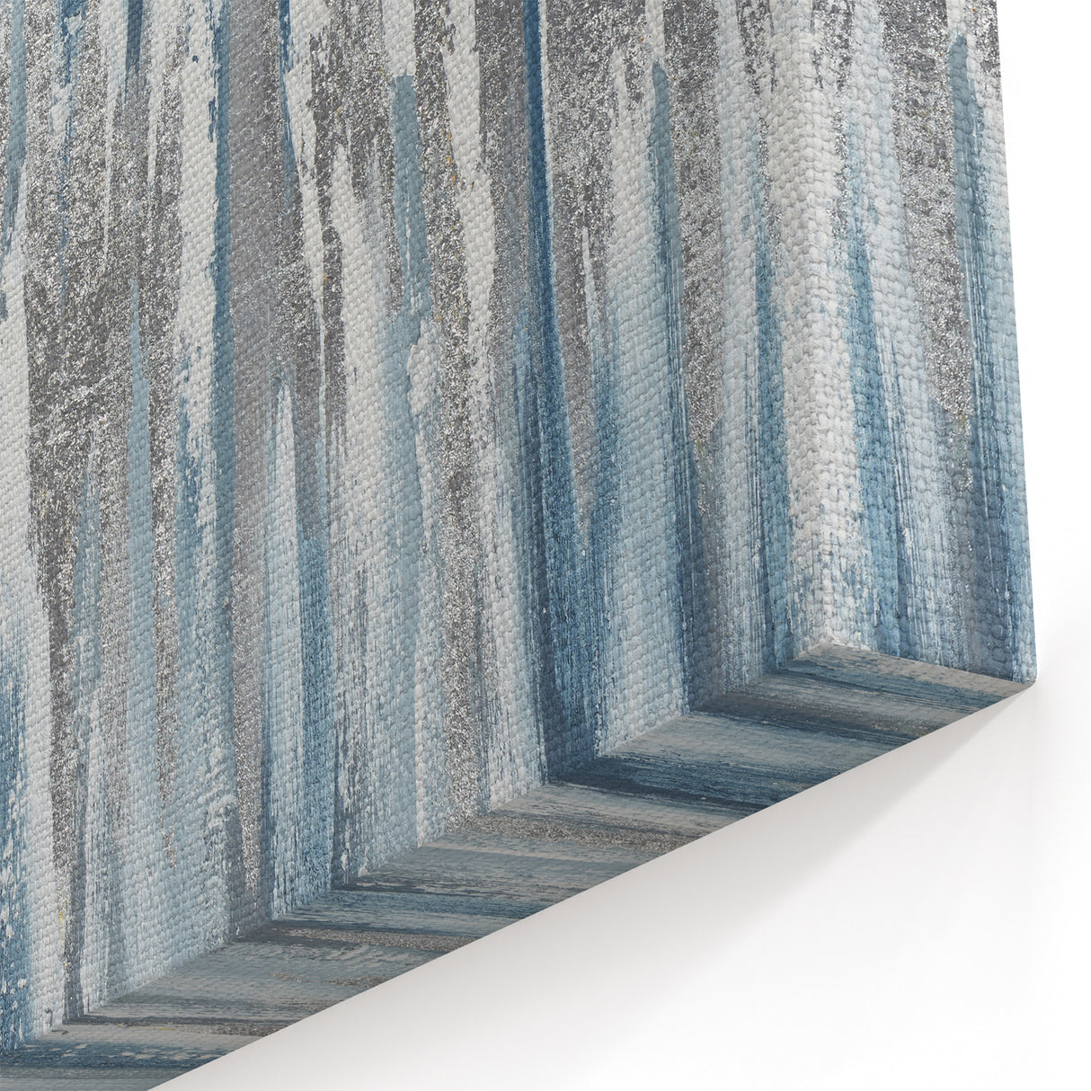 Zen Garden Wall Art – Calming Blue & White Abstract Print