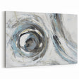 Serene Landscape Wall Art – Abstract Swirl in Blue & Gray