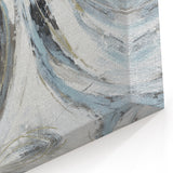 Serene Landscape Wall Art – Abstract Swirl in Blue & Gray