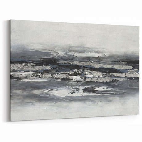 Calming Landscape Acrylic Print – Monochrome Abstract Art