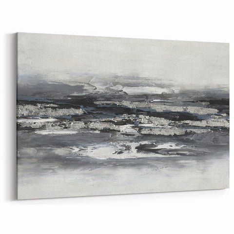 Calming Landscape Acrylic Print – Monochrome Abstract Art