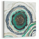 Serene Landscape Photography Prints – Abstract Green Geode Art