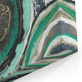 Serene Landscape Photography Prints – Abstract Green Geode Art