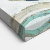 Serene Landscape Photography Prints – Abstract Green Geode Art