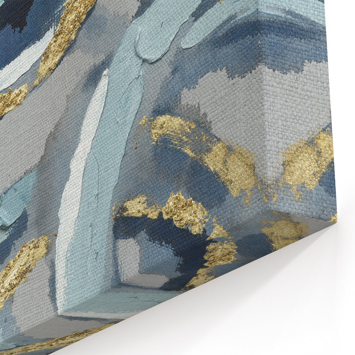 Calming Landscape Acrylic Prints – Navy & Gold Abstract Art