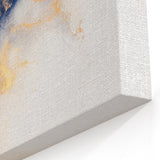 Modern Luxury Abstract Painting – High-End Navy & Gold Canvas Print