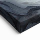 Elegant Luxury Abstract Painting – Black, Gold & Silver Wall Art