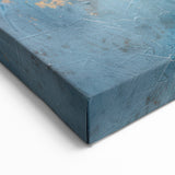 Luxury Abstract Wall Art – Light Blue & Gold Modern Canvas Print