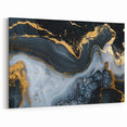Luxury Black & Gold Abstract Painting – Modern Wall Art Print