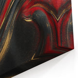 Luxury Black & Red Abstract Painting – Bold Modern Wall Art
