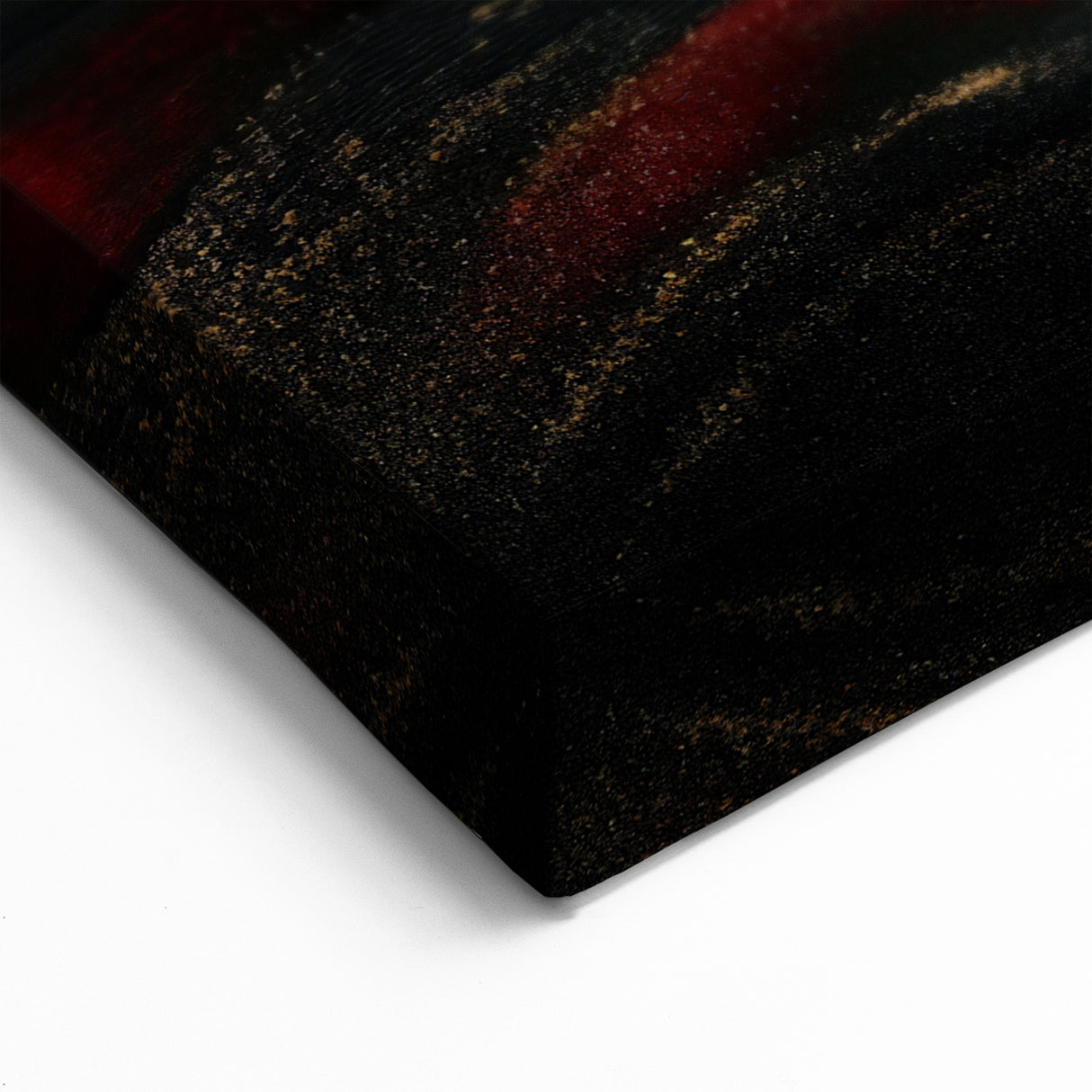 Luxury Black & Red Abstract Painting – Bold Modern Wall Art
