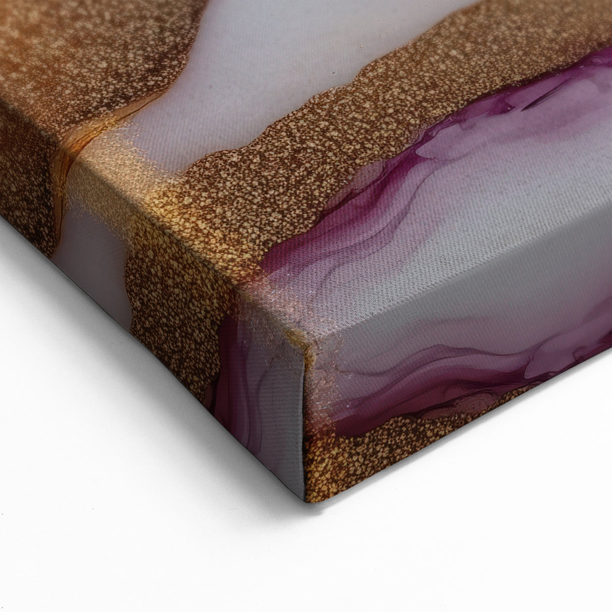 Exclusive Abstract Wall Decor – Elegant Purple & Gold Floral Art