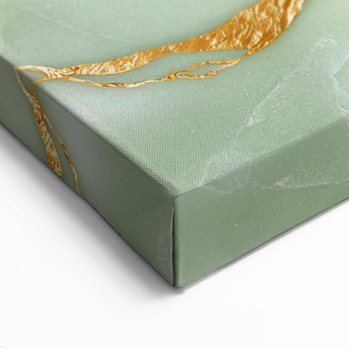 Upscale Abstract Art Collection – Mint Green & Gold Wall Decor