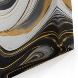 Exclusive Modern Abstract Art – Black, White & Gold Luxury Print