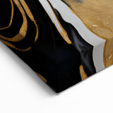 Exclusive Modern Abstract Art – Black, White & Gold Luxury Print