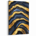 High-End Abstract Wall Decor – Navy Blue & Gold Luxury Print