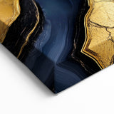 High-End Abstract Wall Decor – Navy Blue & Gold Luxury Print